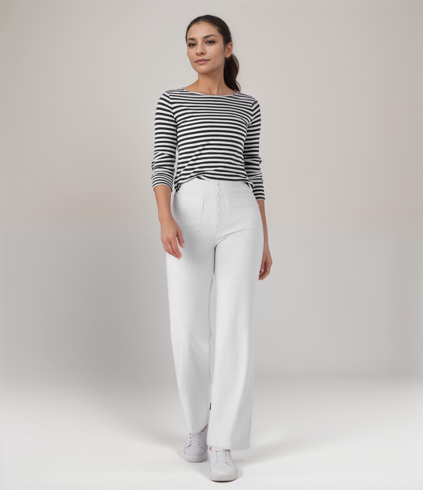 Elsa | Elastische broek met hoge taille