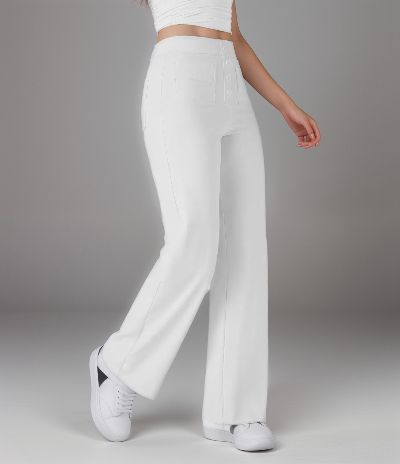 Elsa | Elastische broek met hoge taille