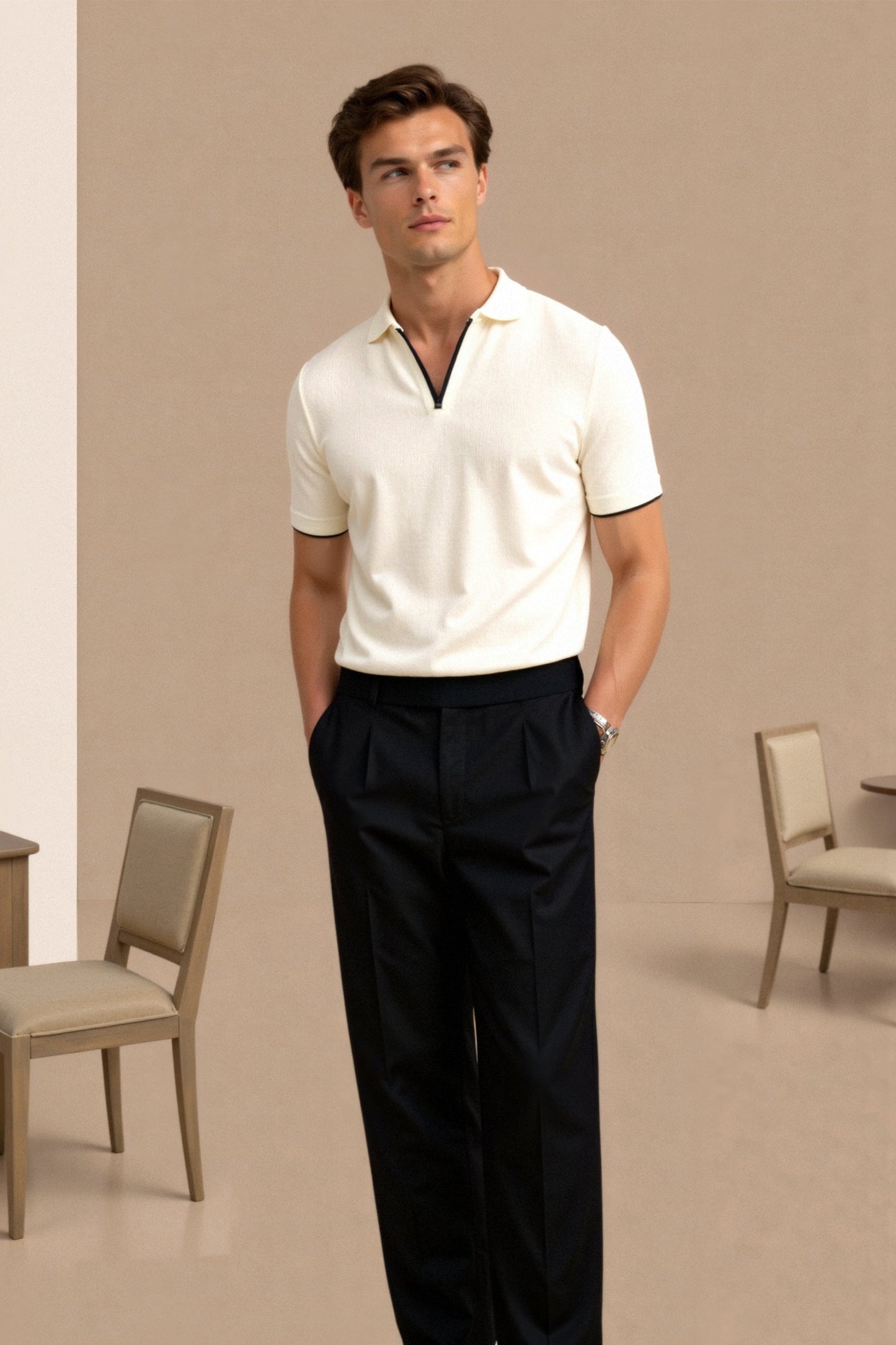 VALTO Contrast Slim Fitted Polo