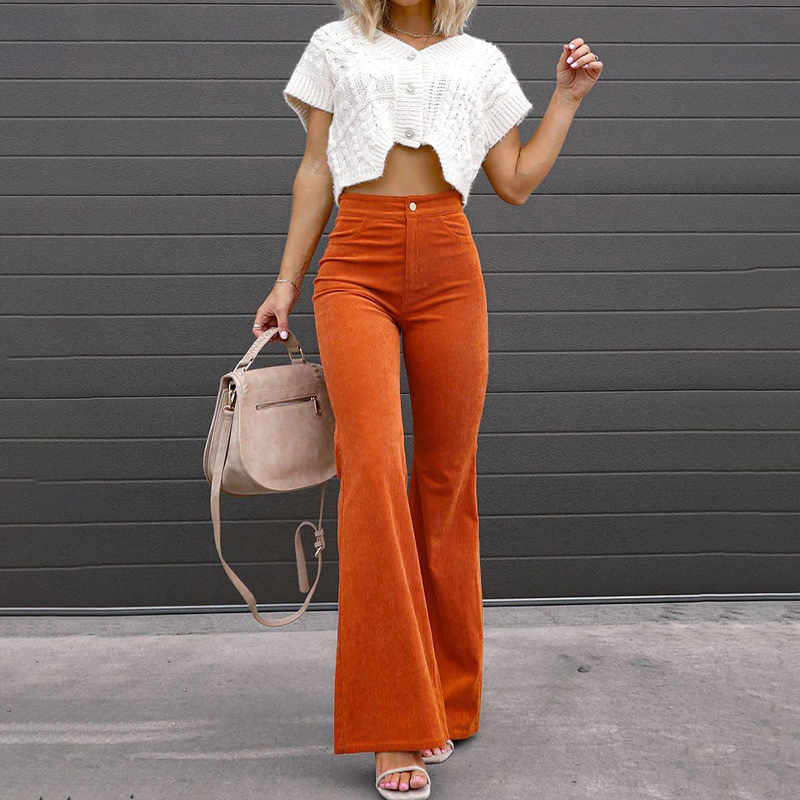 Stine - Stylish High Waist Flared Trousers