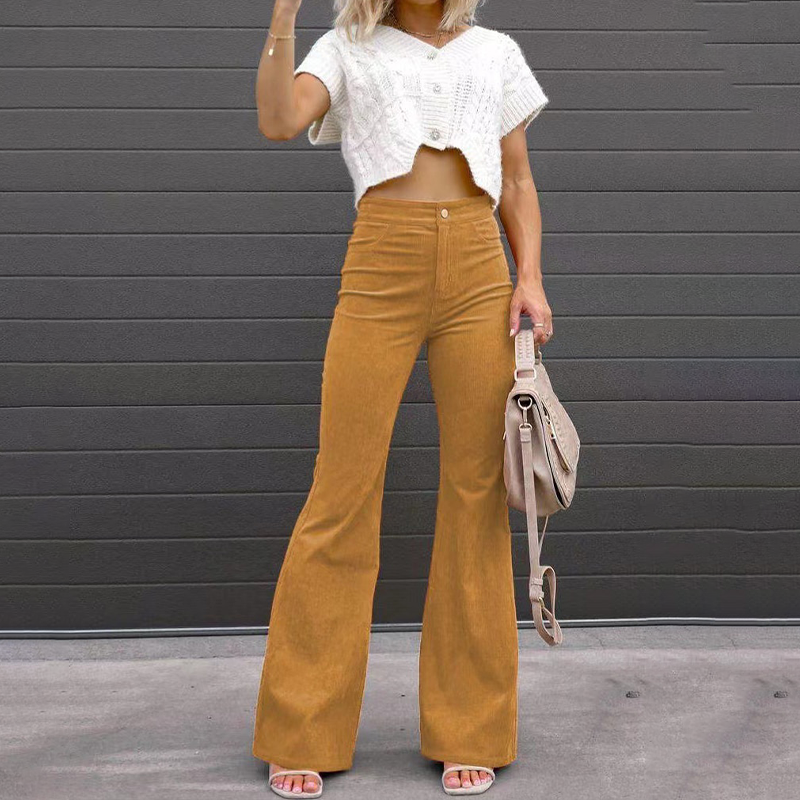 Stine - Stylish High Waist Flared Trousers