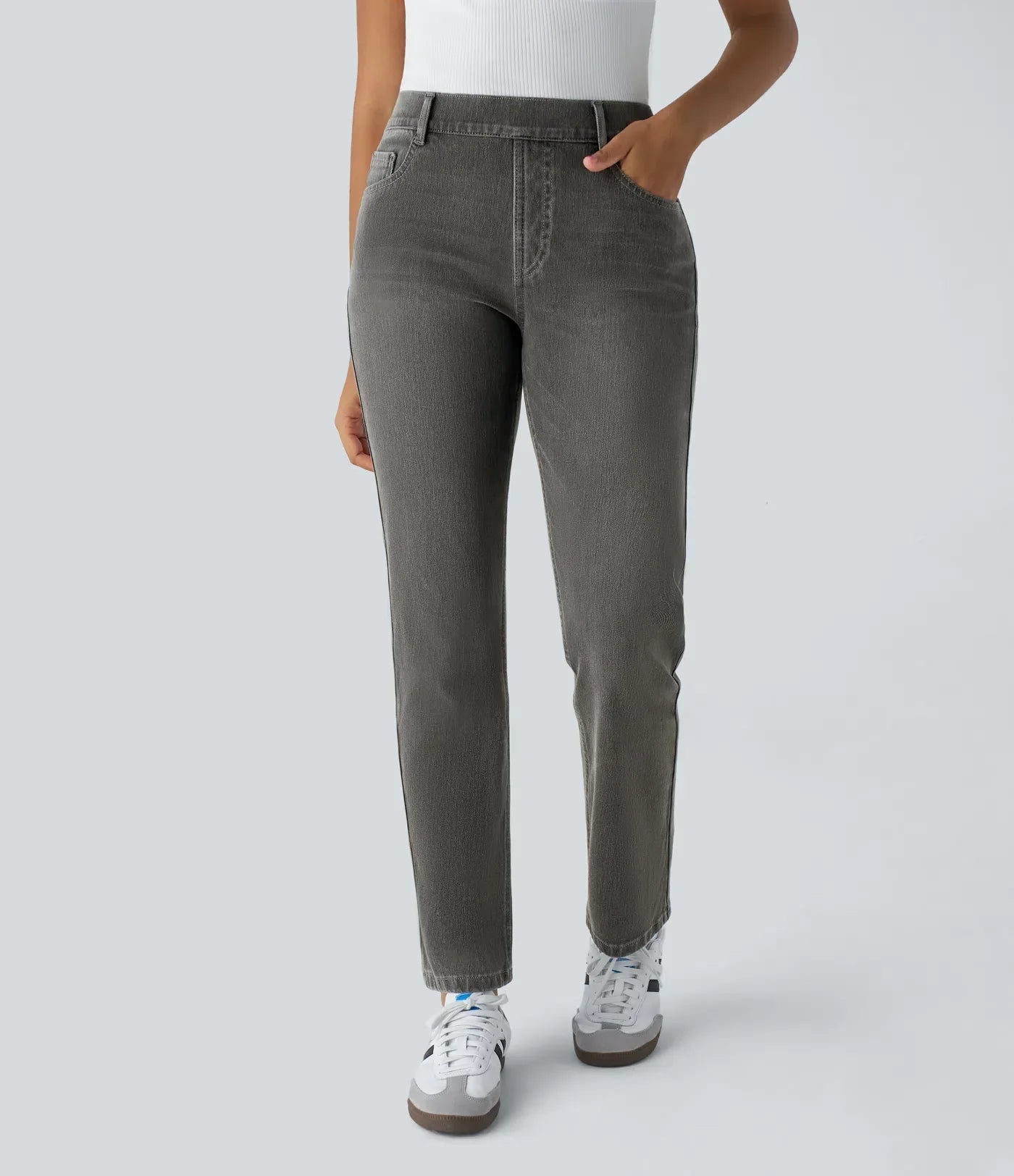 Anna | Elastic high-waisted trousers