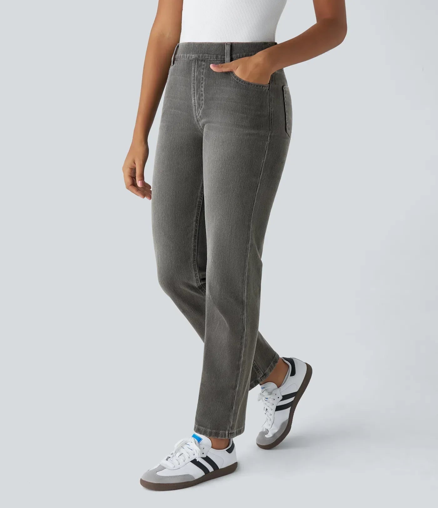 Anna | Elastic high-waisted trousers
