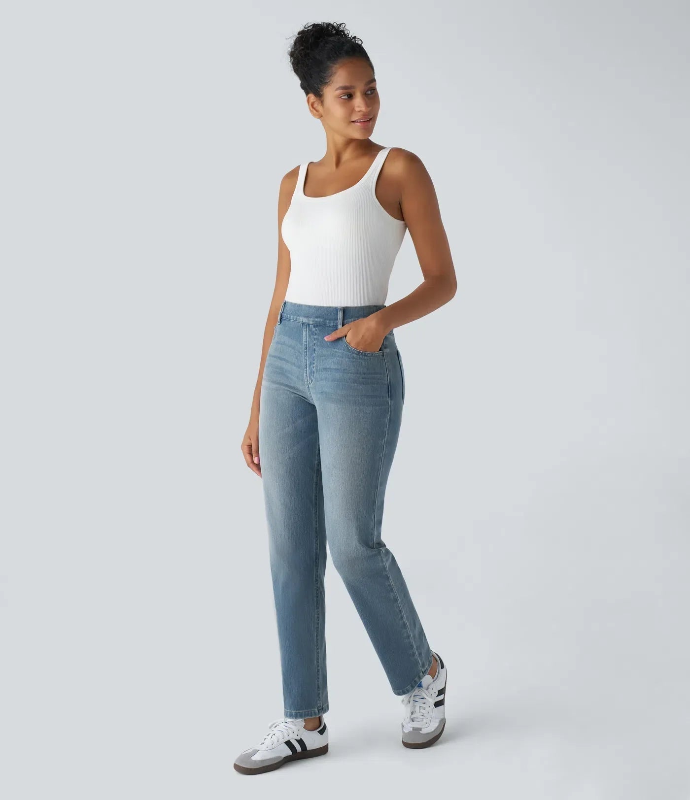 Anna | Elastic high-waisted trousers