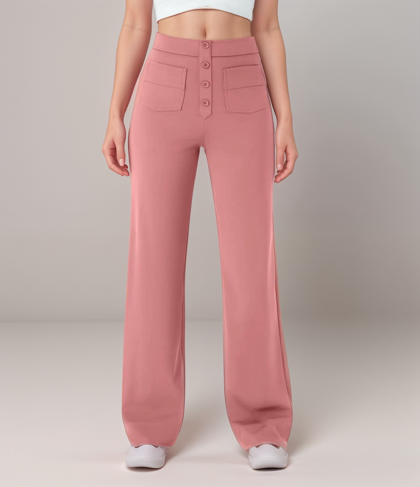 Elsa | Elastische broek met hoge taille
