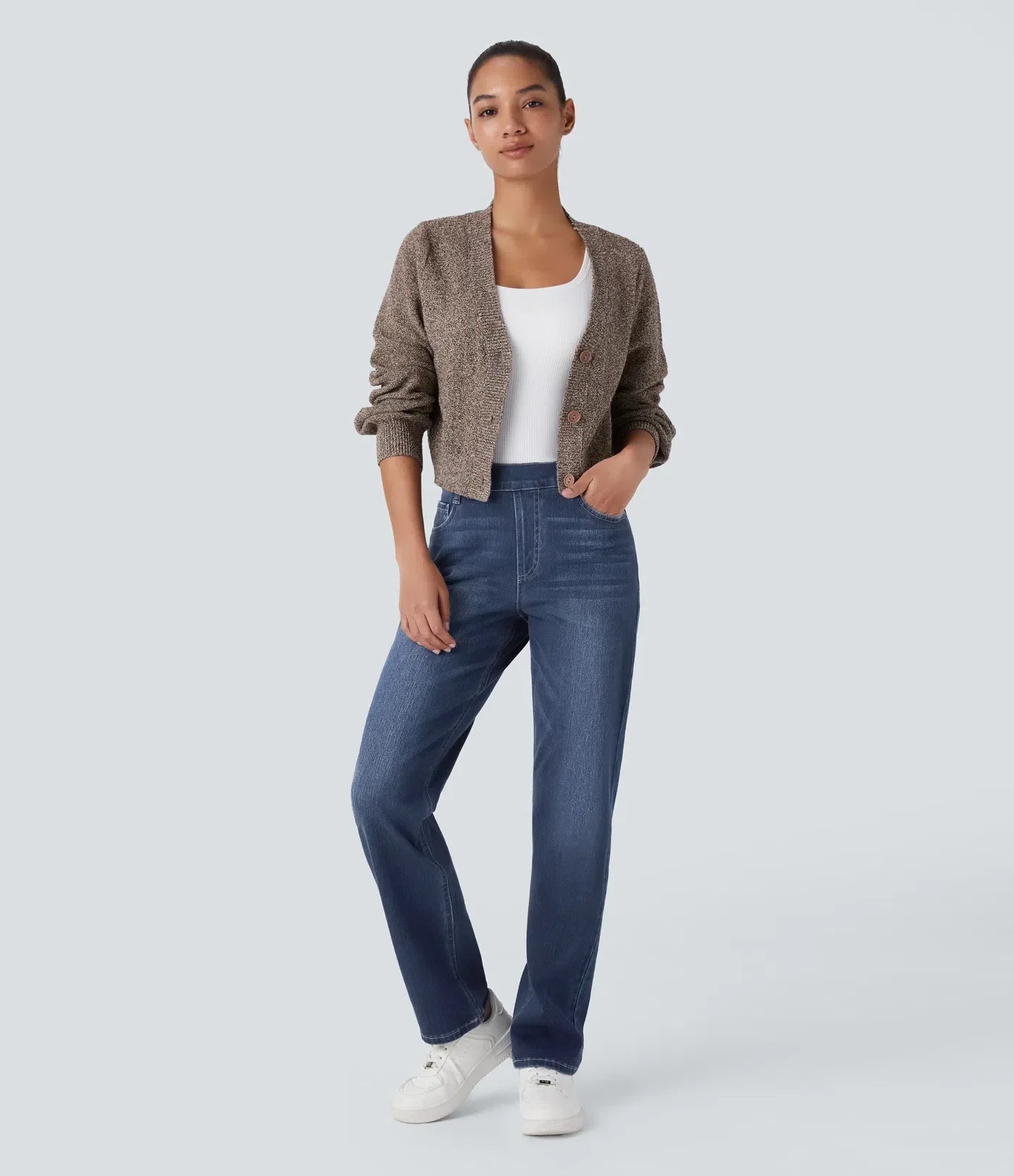 Anna | Elastic high-waisted trousers