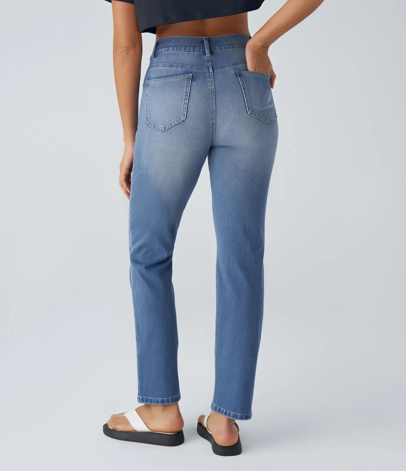 Anna | Elastic high-waisted trousers