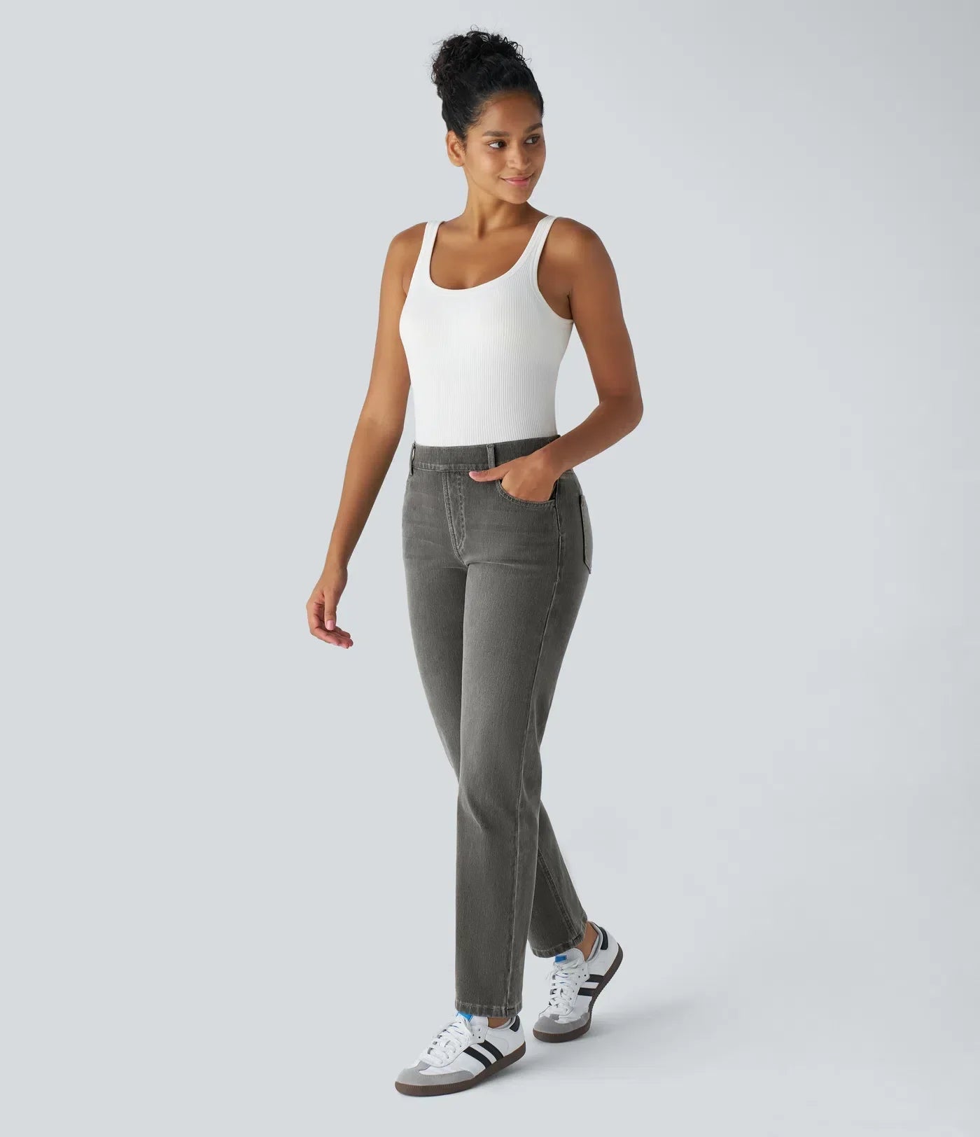 Anna | Elastic high-waisted trousers