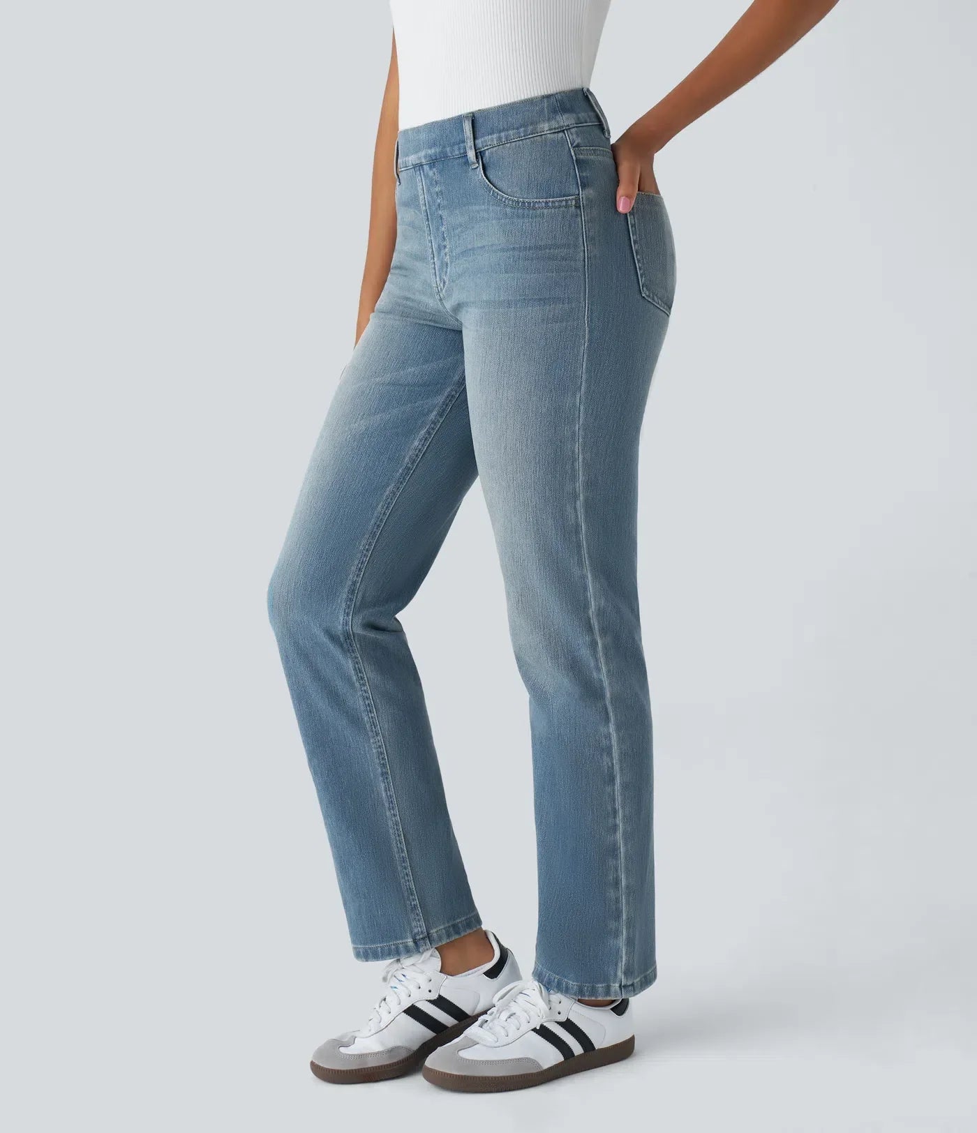 Anna | Elastic high-waisted trousers