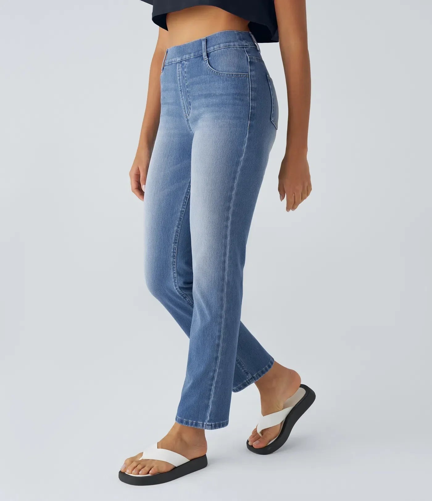 Anna | Elastic high-waisted trousers