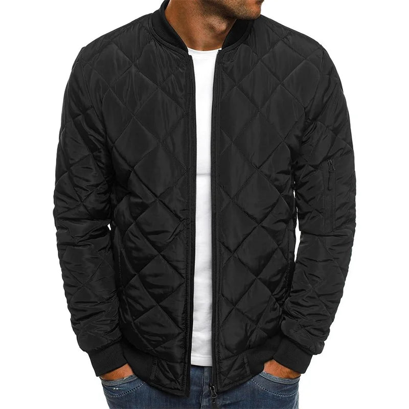Dale | Cotton jacket with diamond pattern