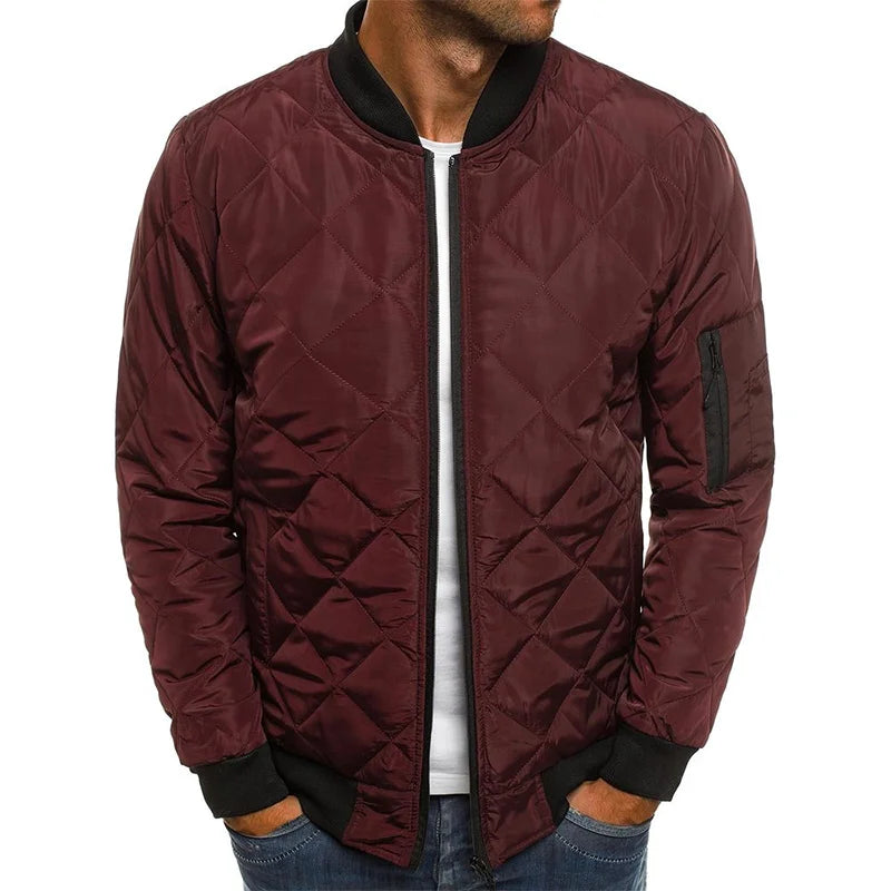 Dale | Cotton jacket with diamond pattern