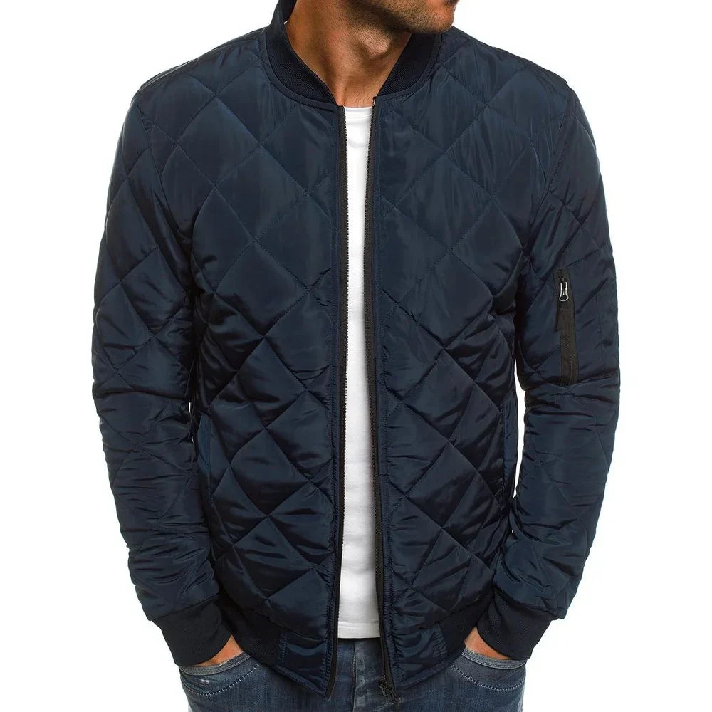 Dale | Cotton jacket with diamond pattern