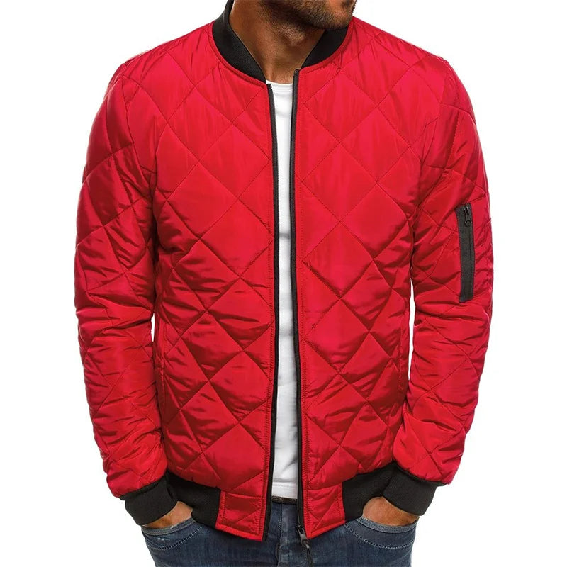 Dale | Cotton jacket with diamond pattern
