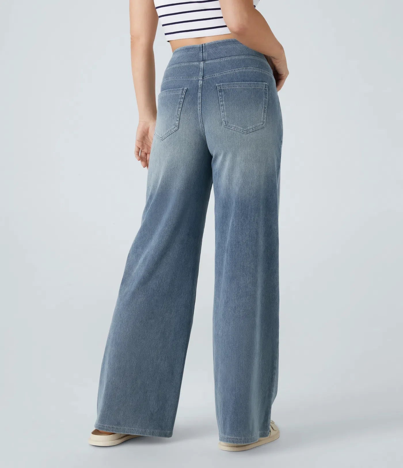 Eva | Elastic trousers with high waist