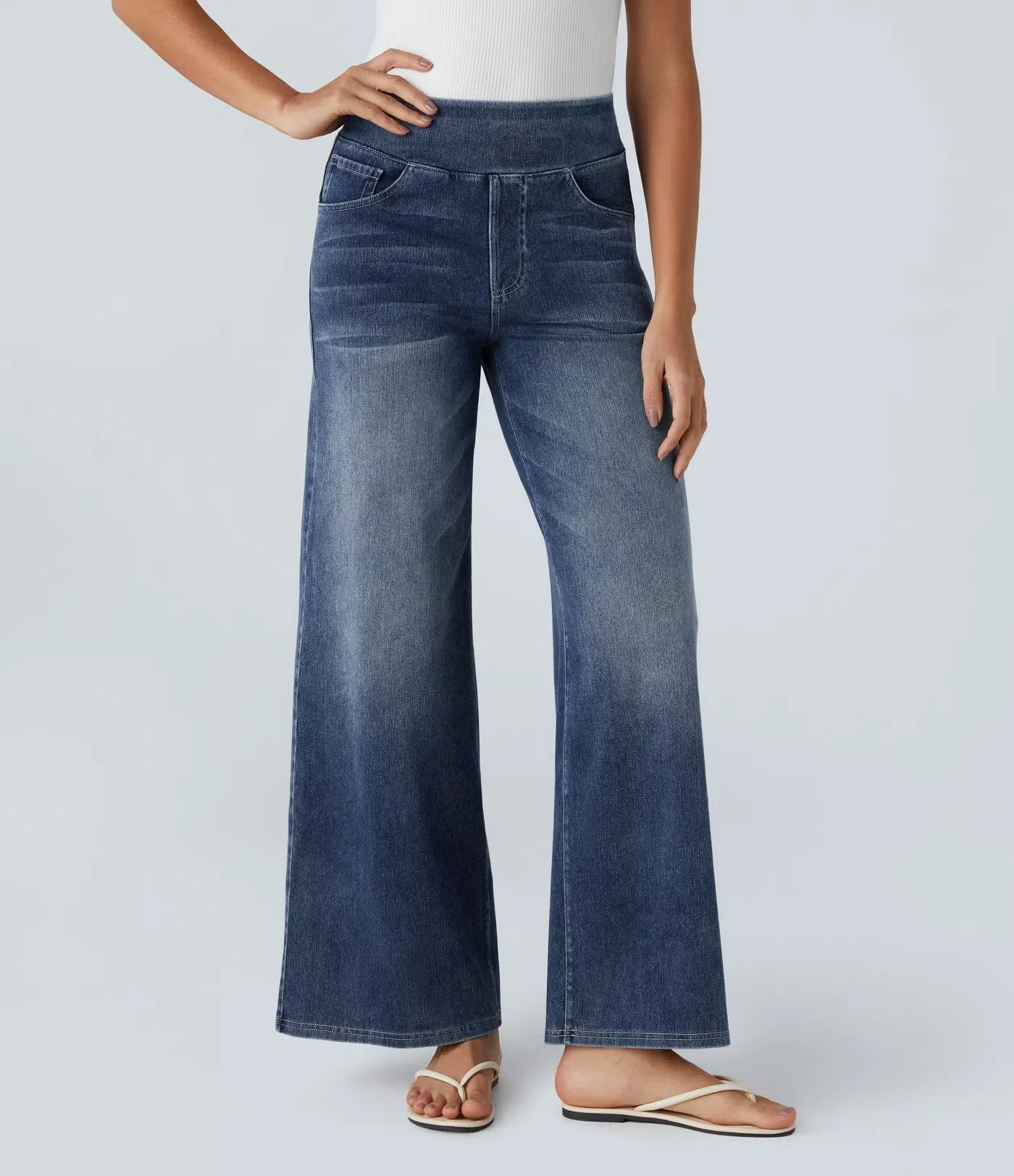 Eva | Elastic trousers with high waist