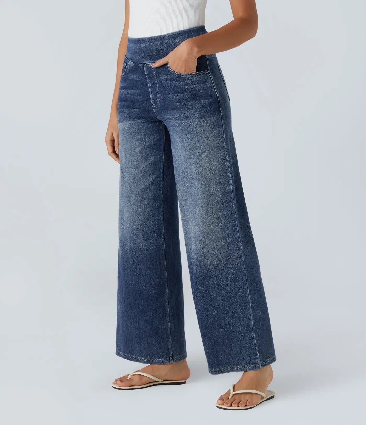 Eva | Elastic trousers with high waist