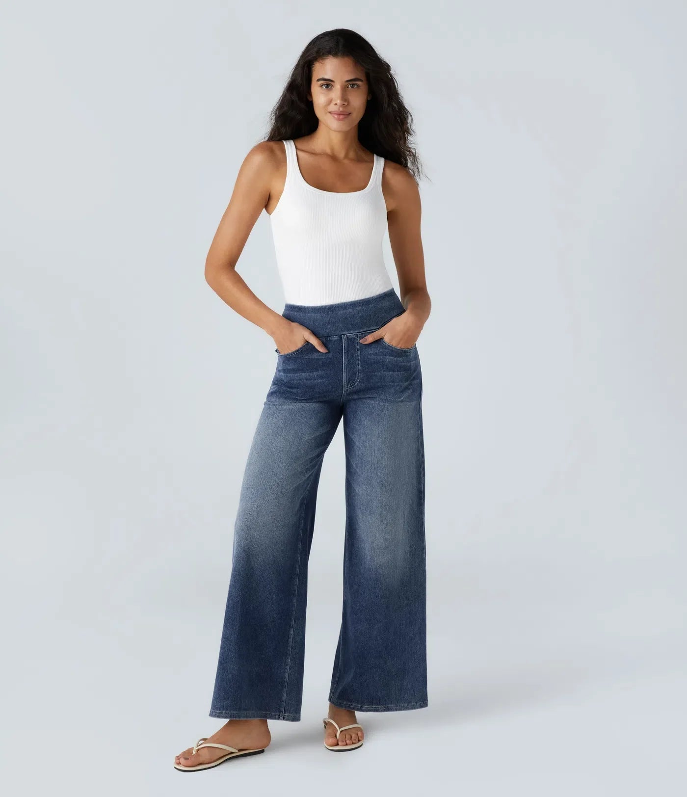 Eva | Elastic trousers with high waist